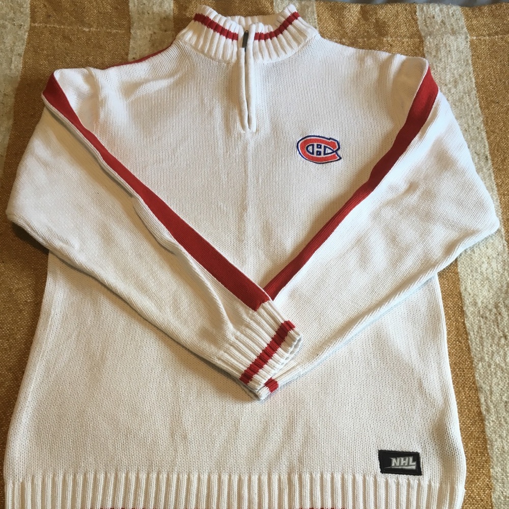 Habs 1/4 zip sweater